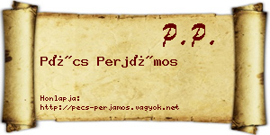 Pécs Perjámos névjegykártya